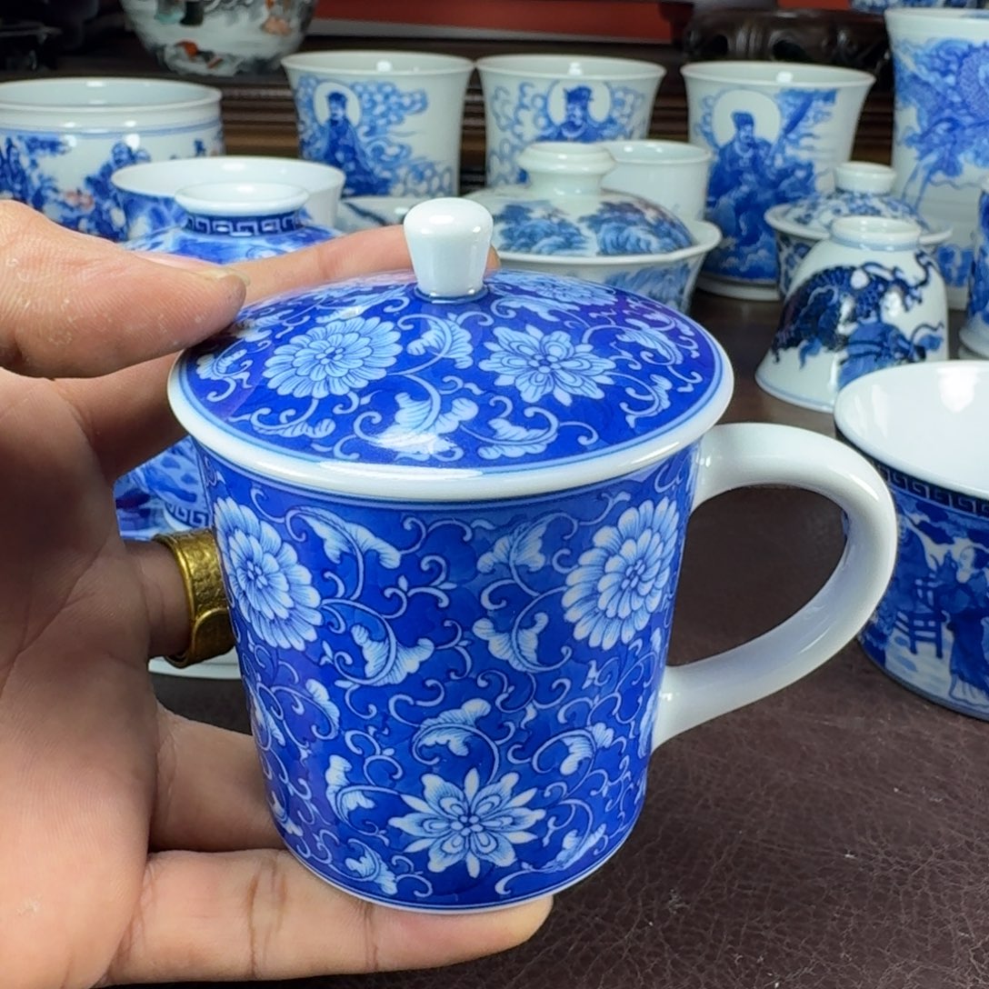 向****瓷片当代景德镇陶瓷手绘茶具