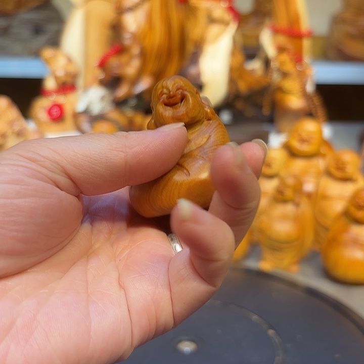 柏木太行崖柏弥勒佛