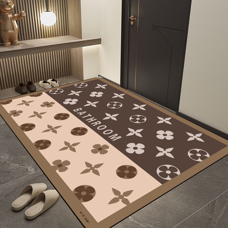 A03【70*100cm】硅藻泥入户门垫喜庆玄关厨房浴室防滑免洗地毯地垫