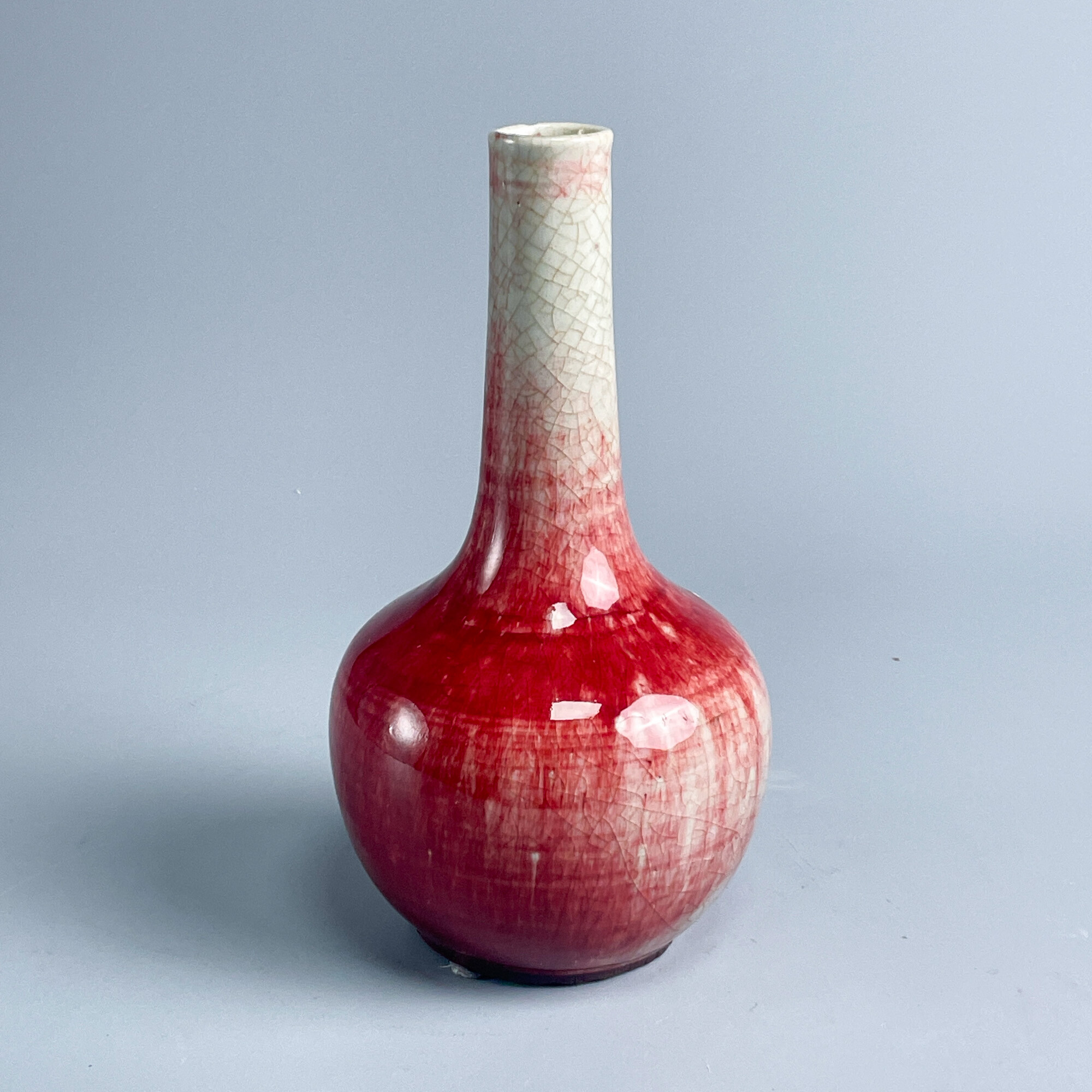 瓷器/古董清光绪仿郎红釉长颈瓶-M25AW00BF26/收藏/文物/绣花张