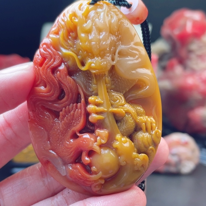 寿山石杜陵挂坠结晶