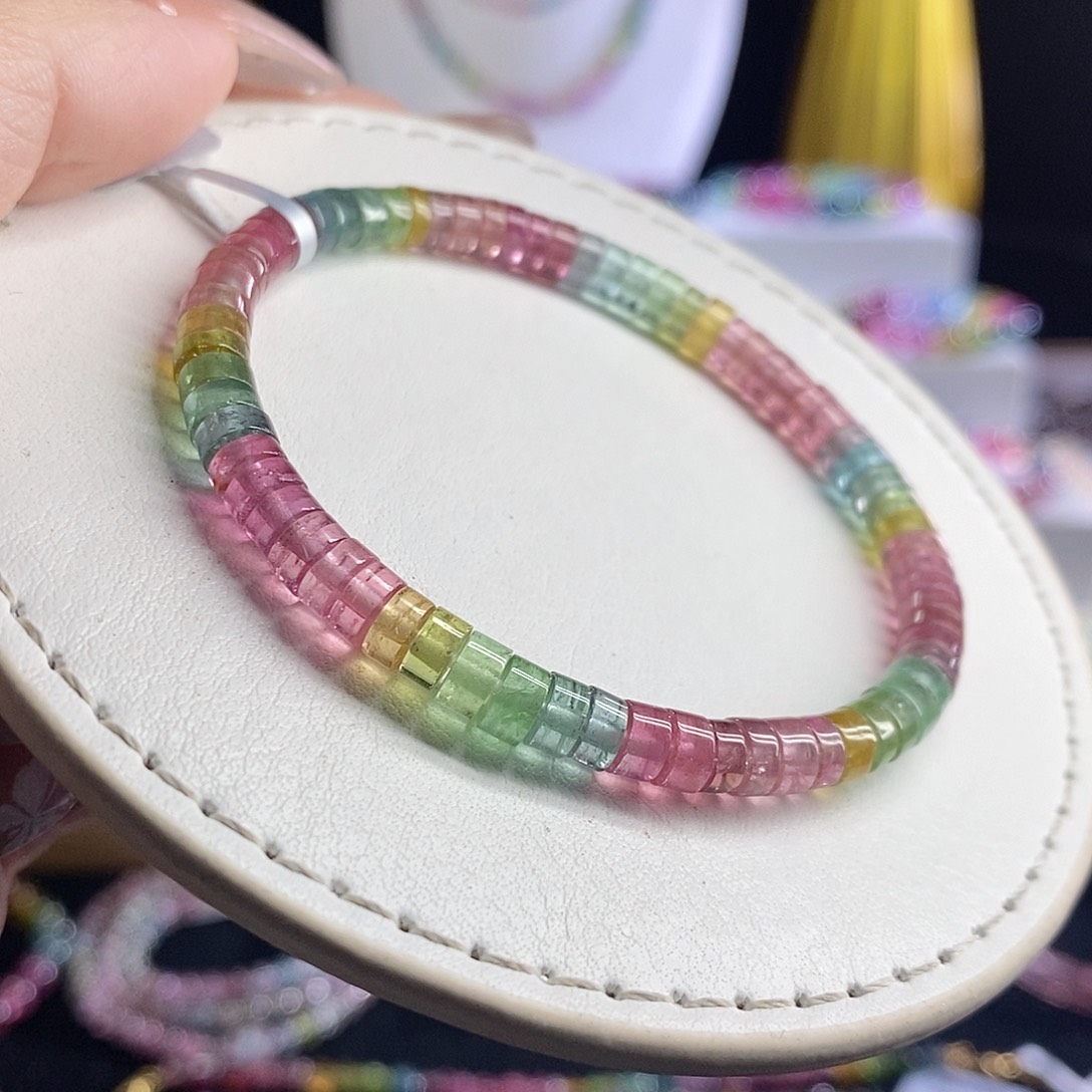 未镶嵌手链碧玺直切药片