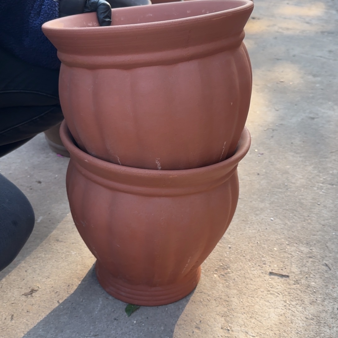 紫砂花盆口30高30宜兴紫砂