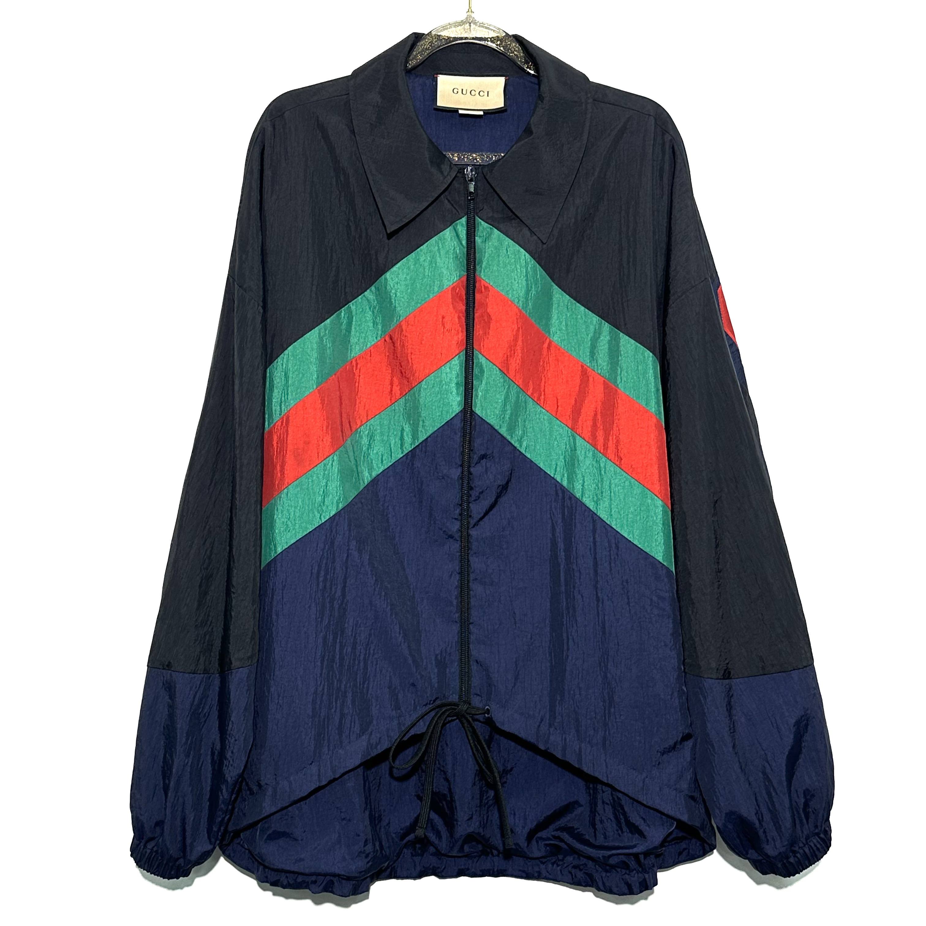 99新 GUCCI/古驰 S码 黑蓝拼接外套 0642