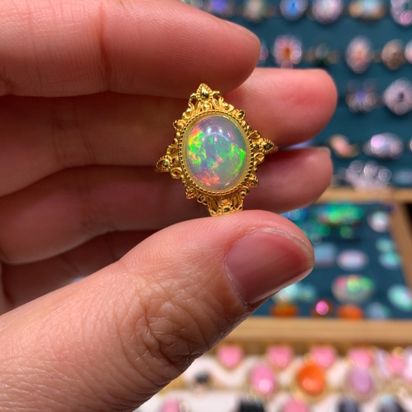 【闪购商品】欧泊银S925镶嵌戒指款式