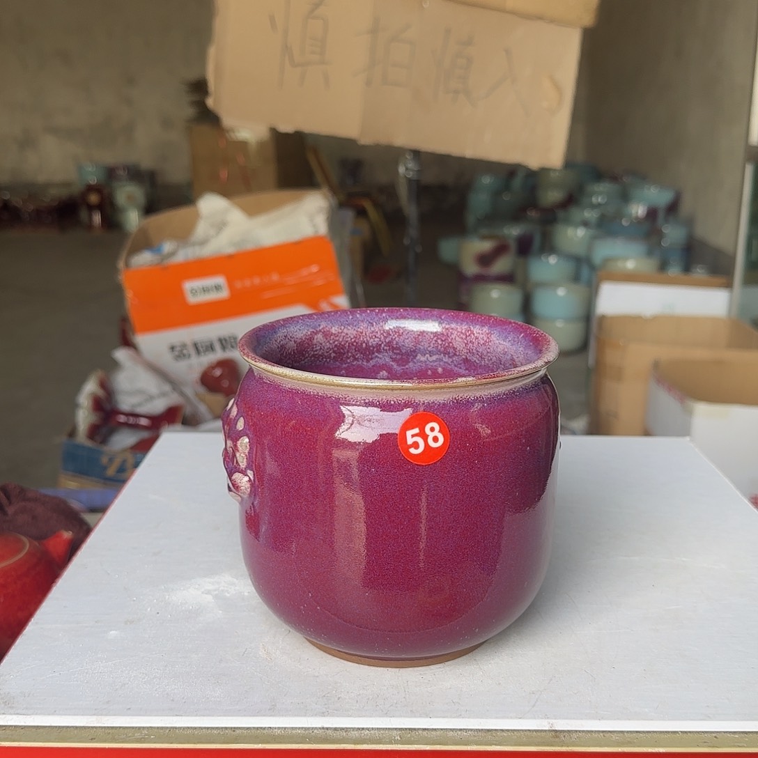 摆件陶郑家钧窑摆件微