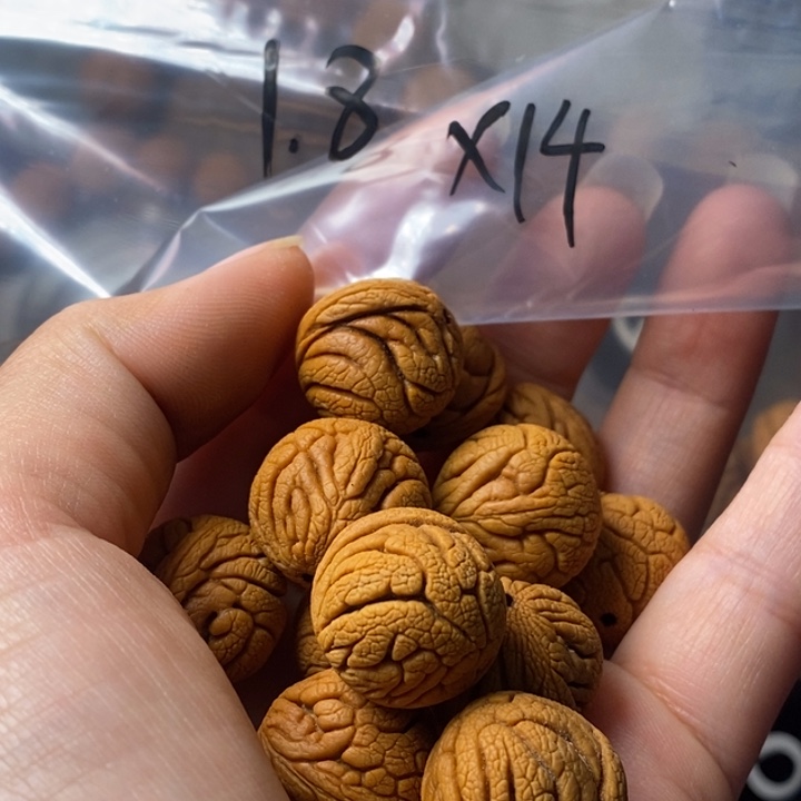 手串文玩核桃秦岭野生龙纹桃核18
