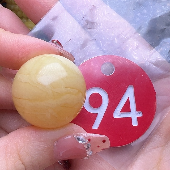 蜜蜡裸石未镶嵌最****上24mm圆珠