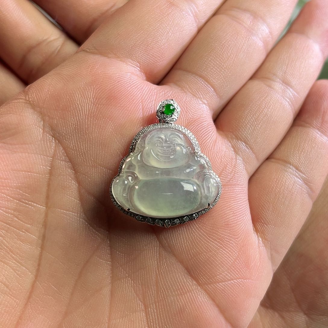 【闪购商品】翡翠颈饰18K金镶嵌天然