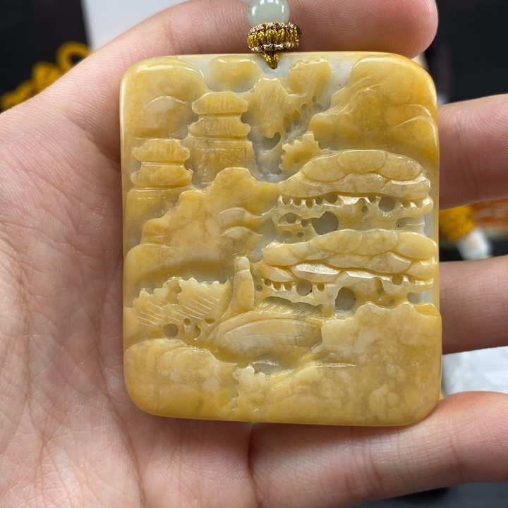 翡翠未镶嵌颈饰天然保真a货翡翠