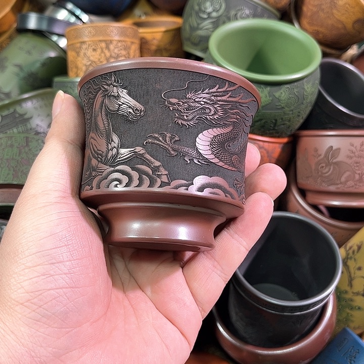 茶杯紫砂全手工紫砂主人杯 