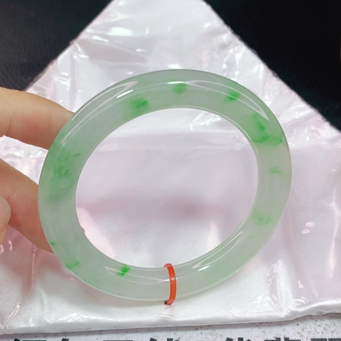 未镶嵌手镯翡翠54圆镯