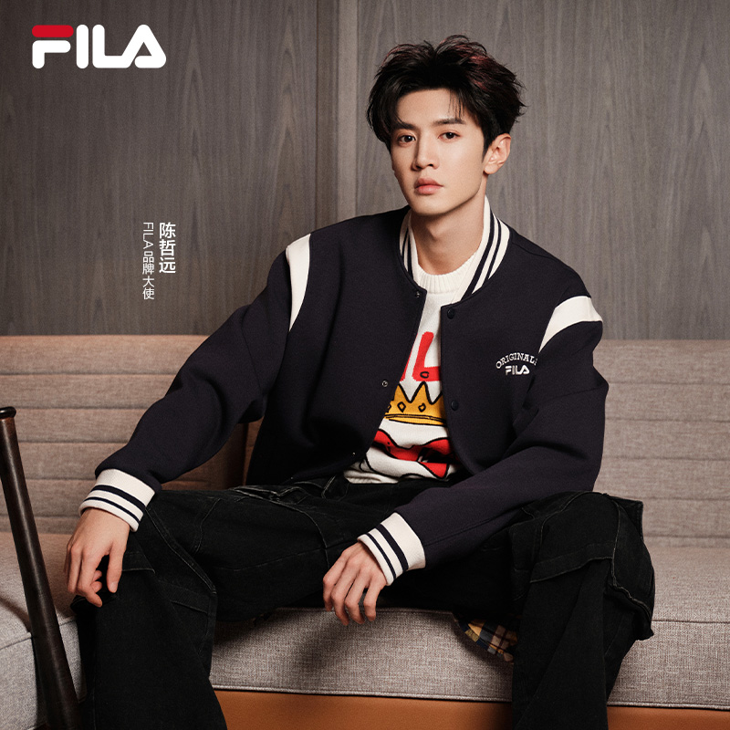 Fila/斐乐【陈哲远同款】2025春男士时尚休闲棒球服外套F11M519502F