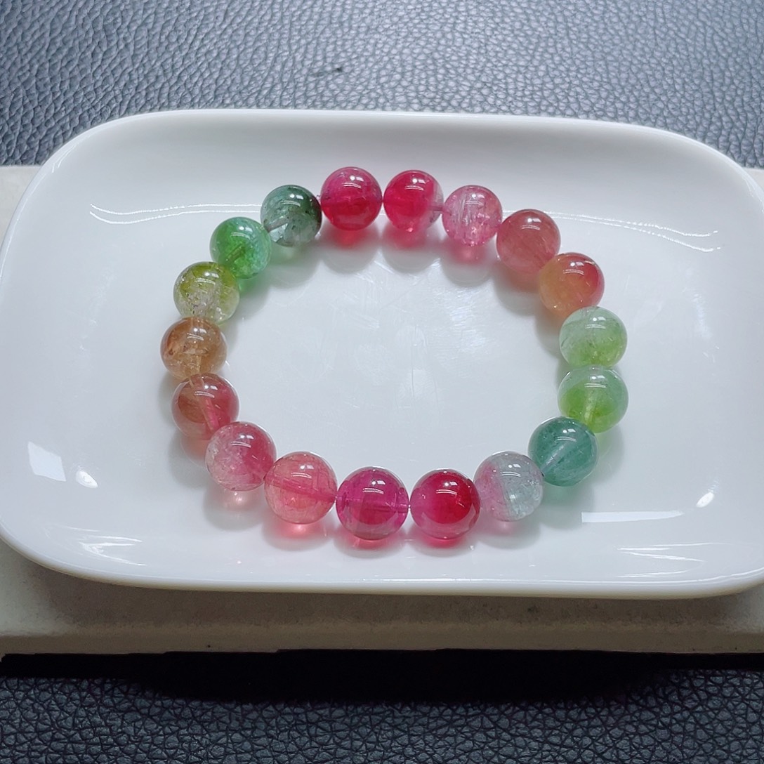 未镶嵌碧玺手链10.7mm左右