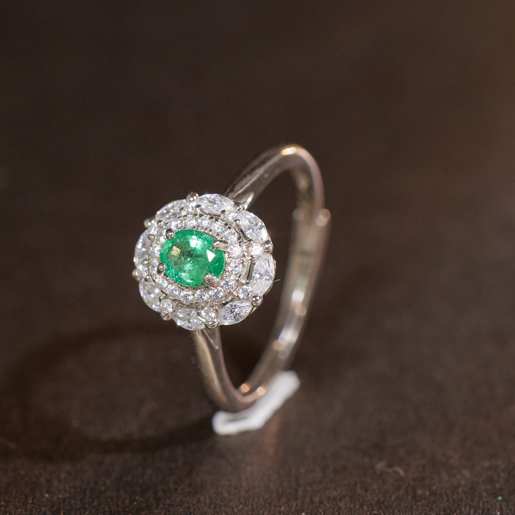 【玉峰珠宝丨安娜严选】祖母绿戒指S925银【W9464】多样性发一