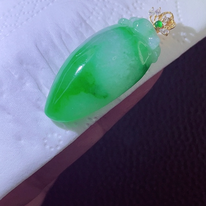 颈饰18K金镶嵌翡翠翡翠