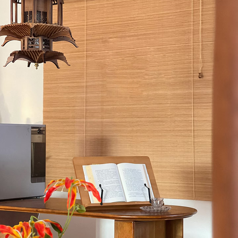A款竹帘竹窗帘竹卷帘竹帘子定制尺寸家装卷帘窗帘禅意隔断帘中式
