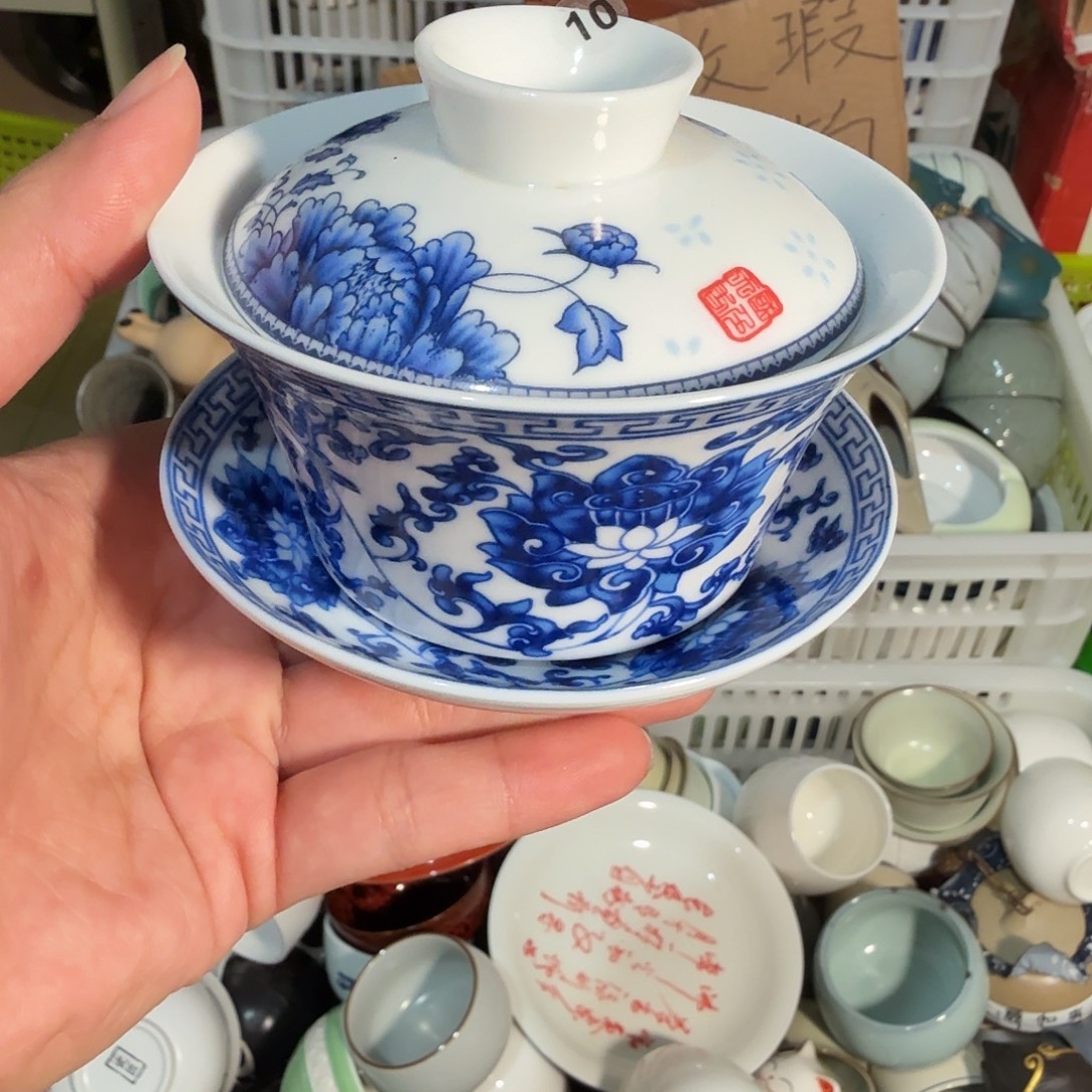 微瑕老物件茶杯茶壶壶承10
