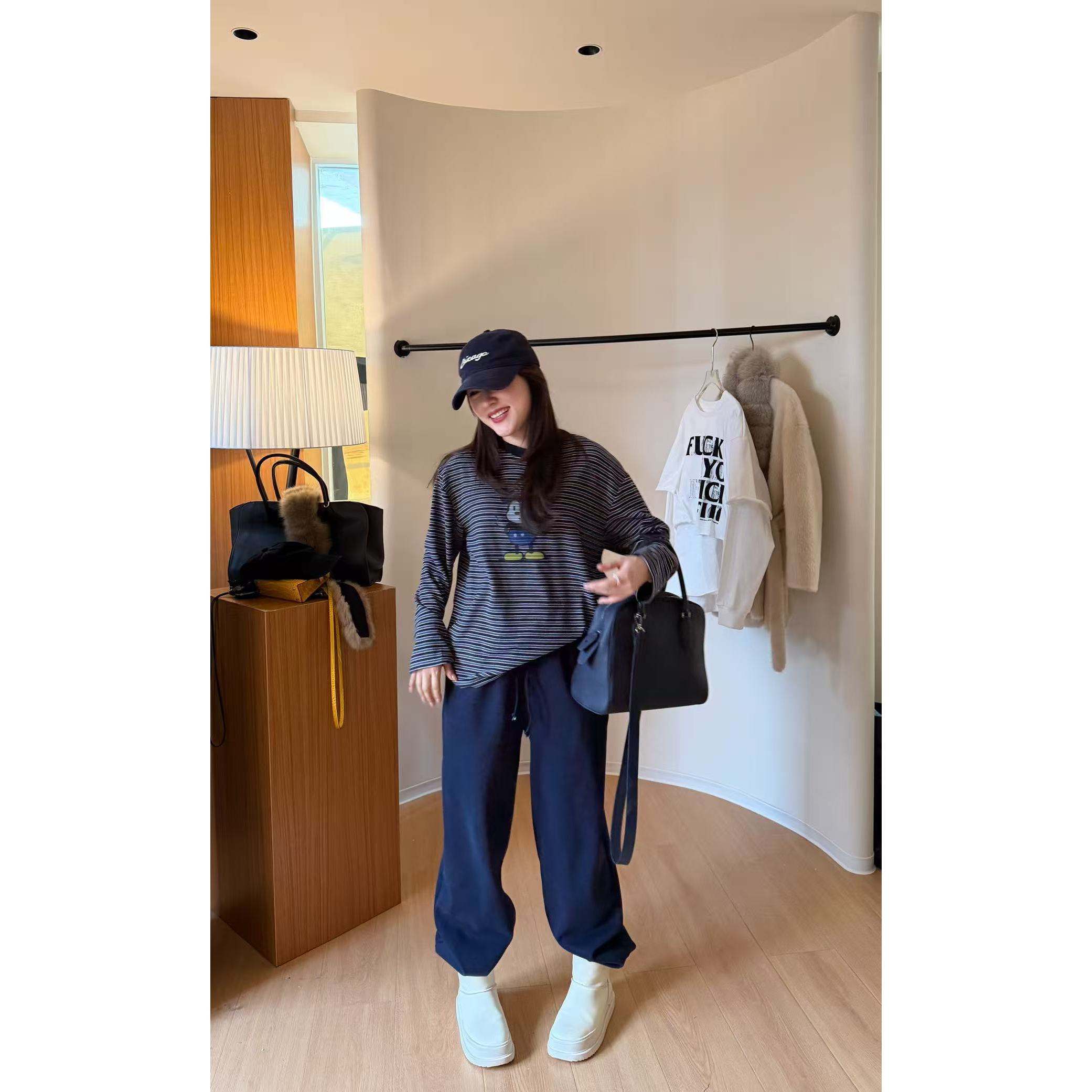 米奇条纹T恤3282