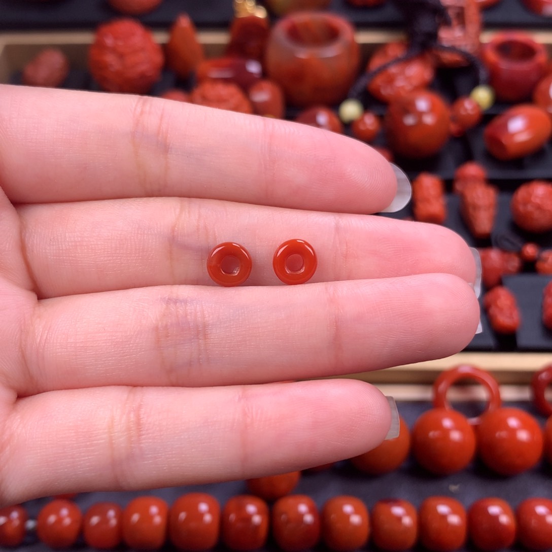 未镶嵌卡环南红玛瑙0*7