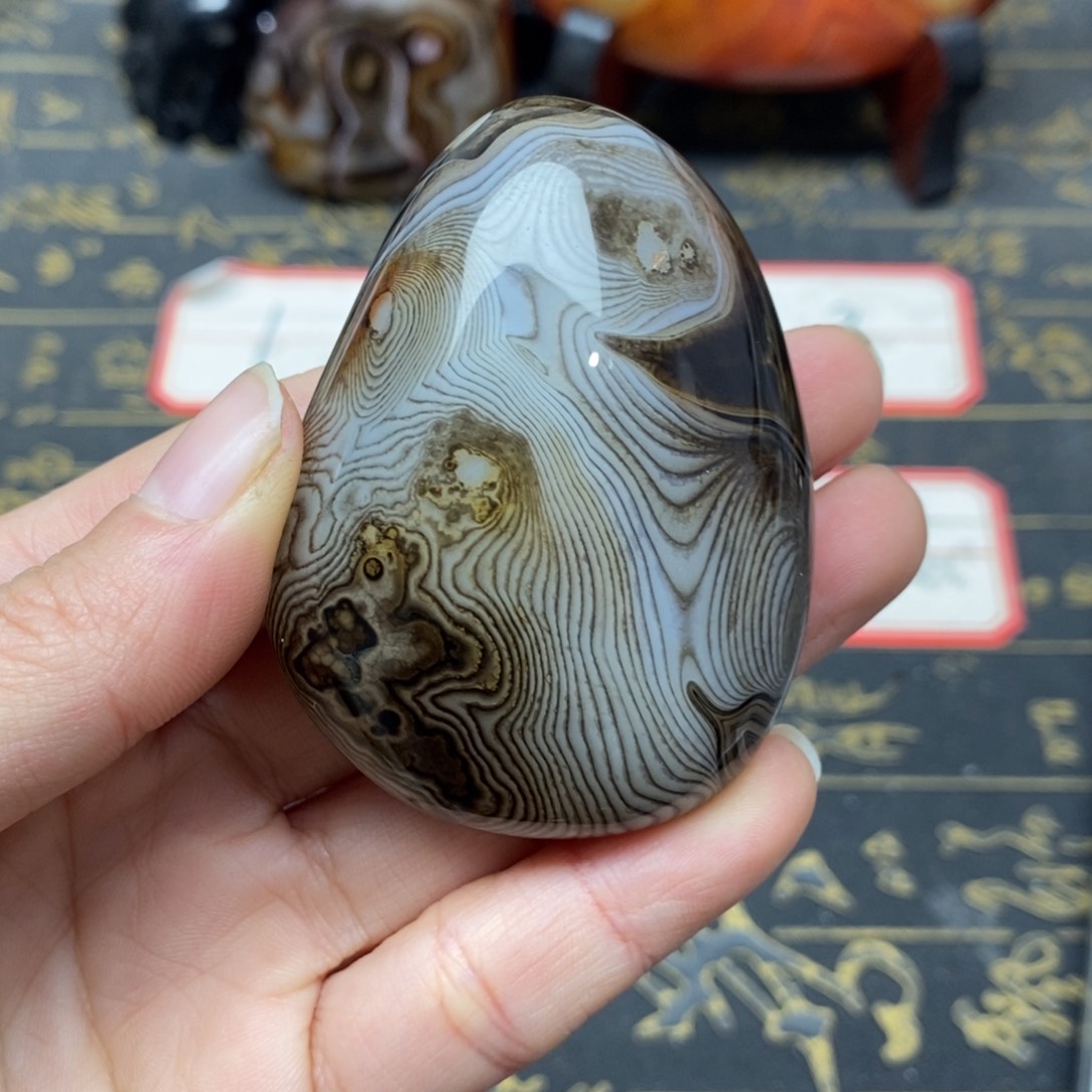 玛瑙/玉髓玛瑙未镶嵌三*志