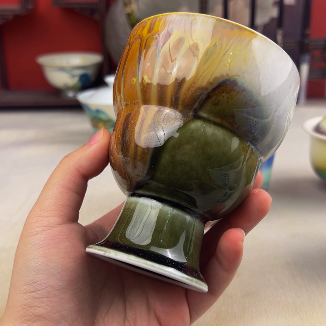 杯子纯手工柴烧主人杯