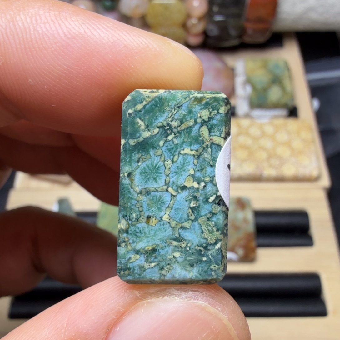 硅化玉未镶嵌纯天然色有机玉石保真色