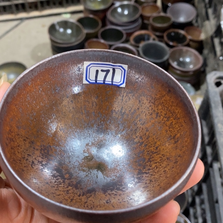 风***勇茶盏建阳建盏微瑕柴烧