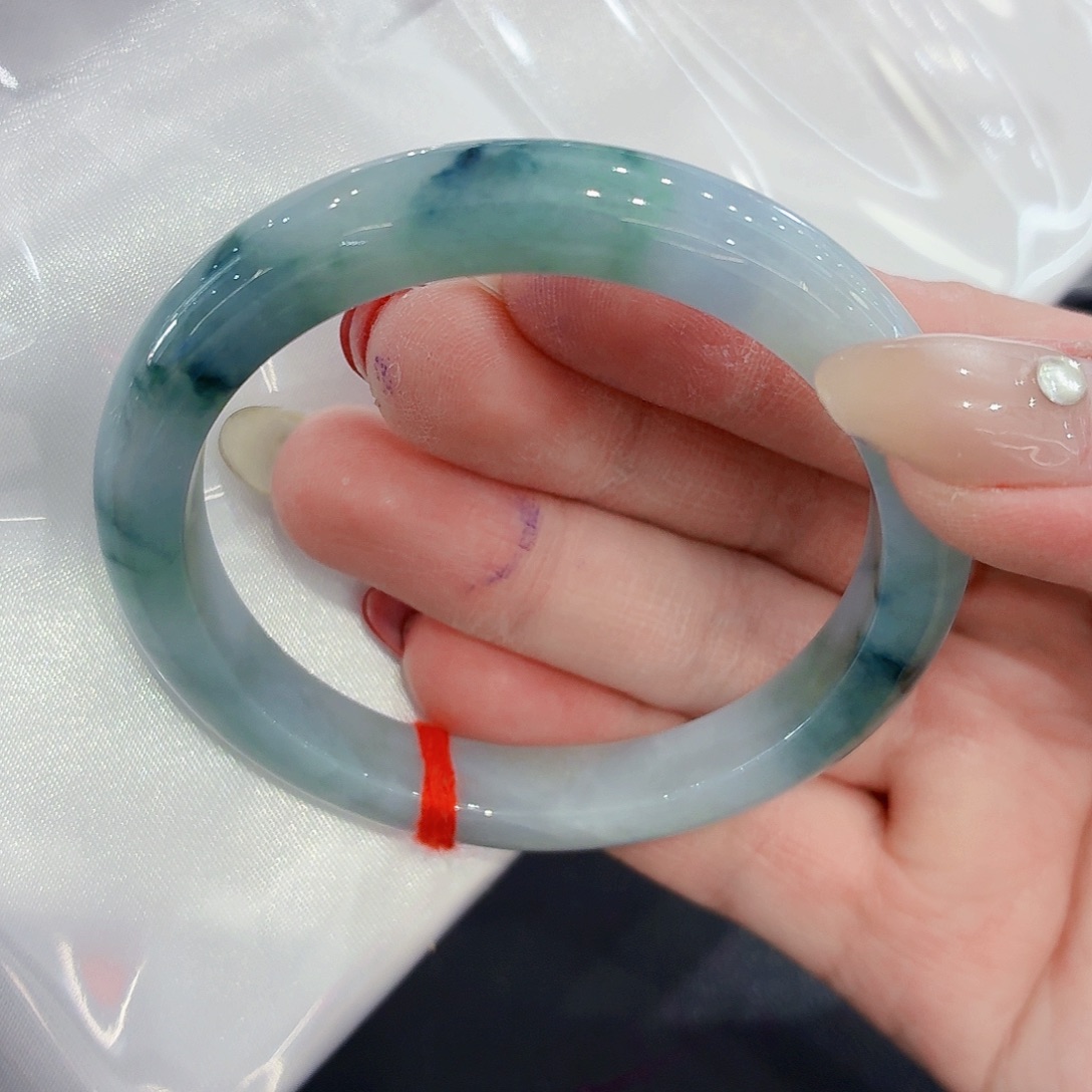 翡翠未镶嵌手镯翡翠54-55圈口