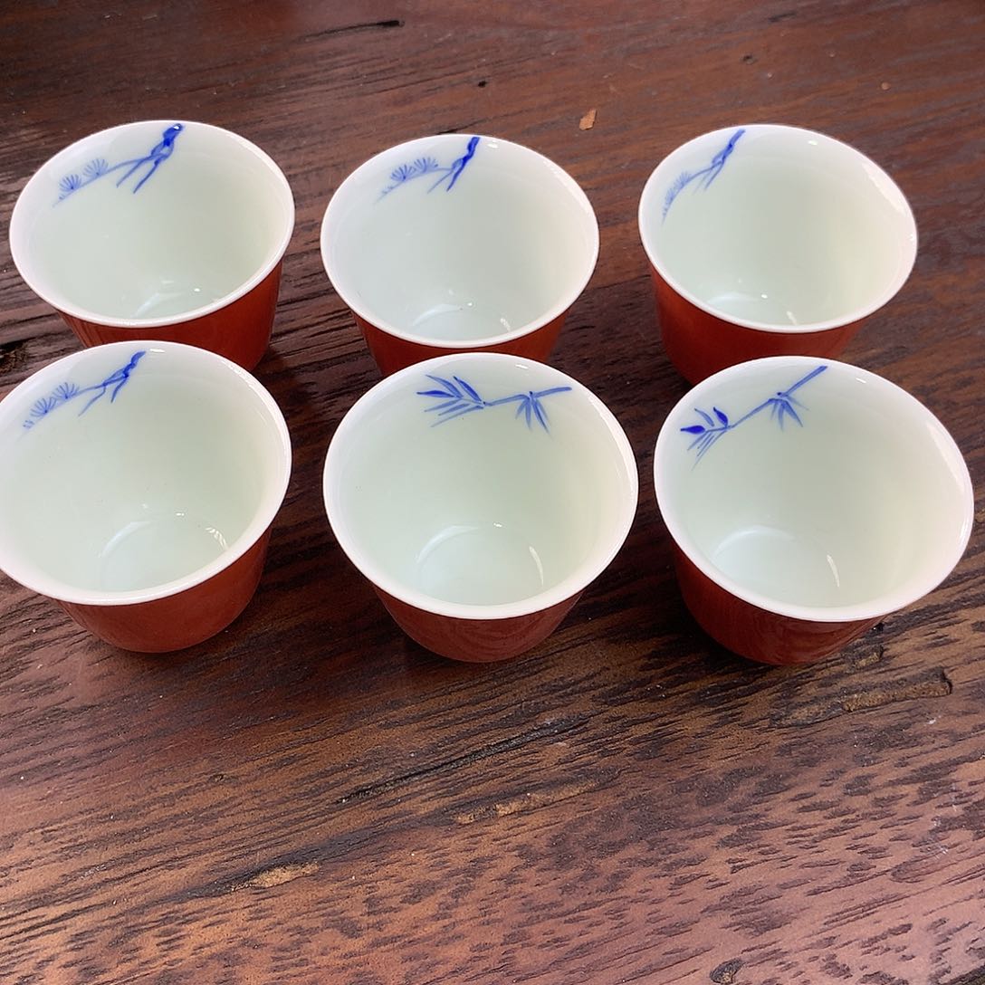 手绘六个马蹄客杯