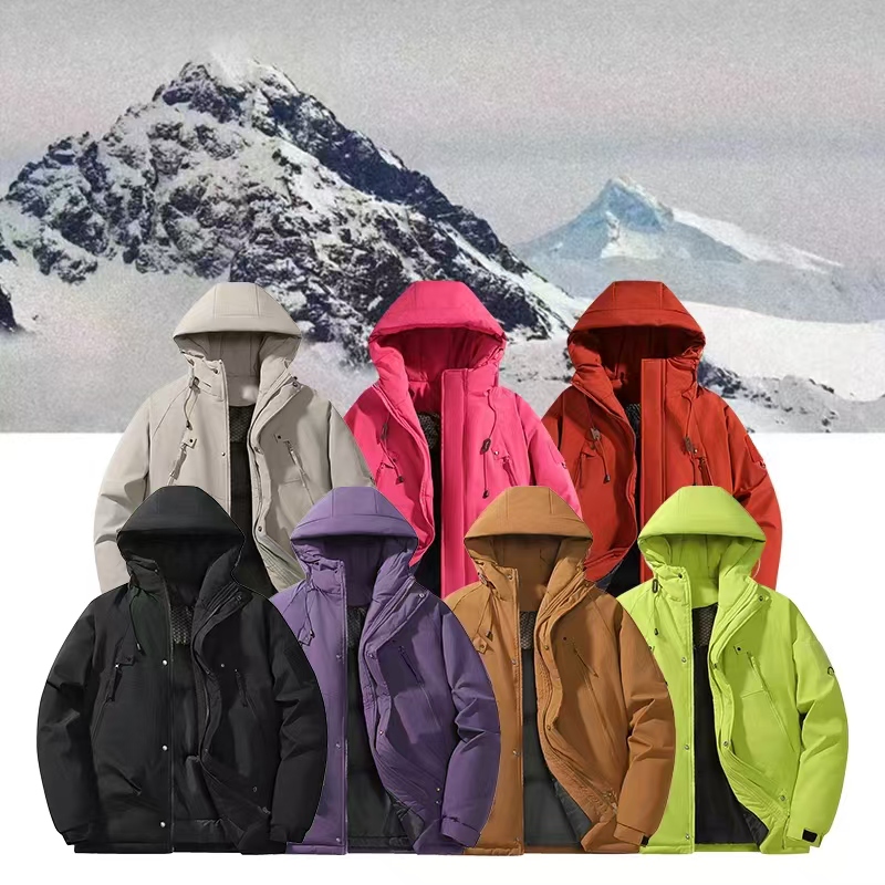 滑雪服加厚保暖休闲外套宽松连帽男女秋冬季户外登山棉衣4M