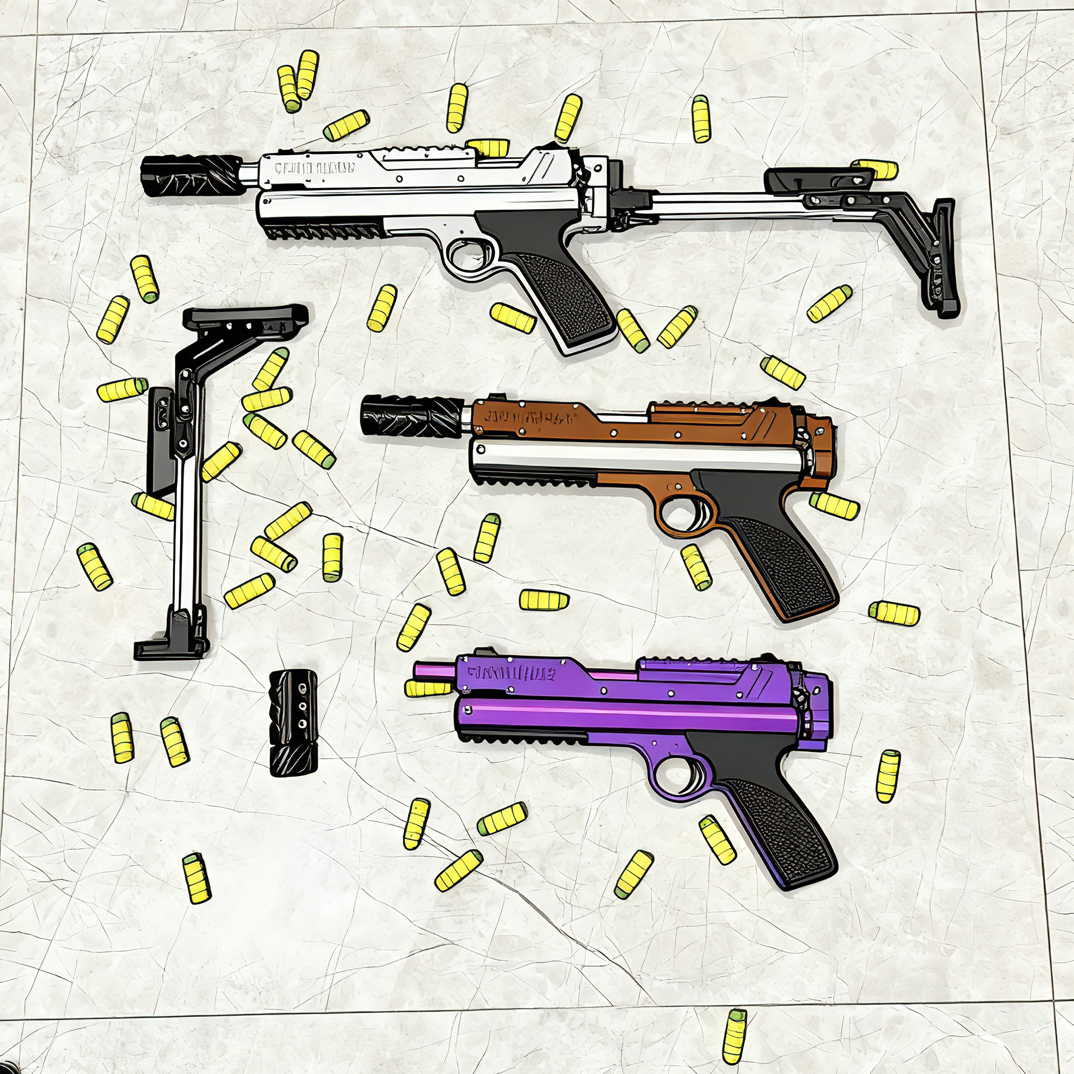 26新款A2-S 13MM海绵软蛋发射器 3D手工DIY玩具