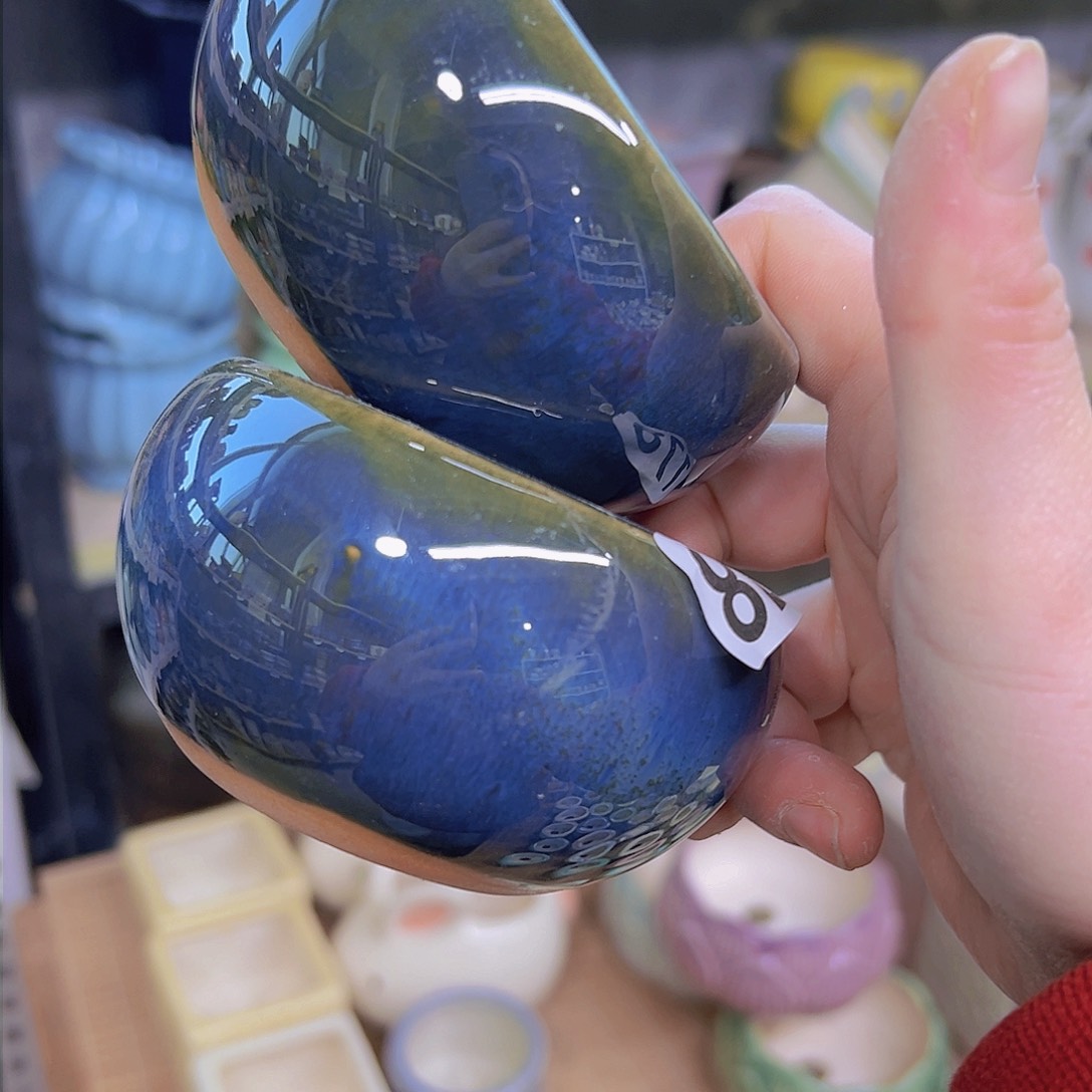 红陶陶瓷花盆当场满12包邮