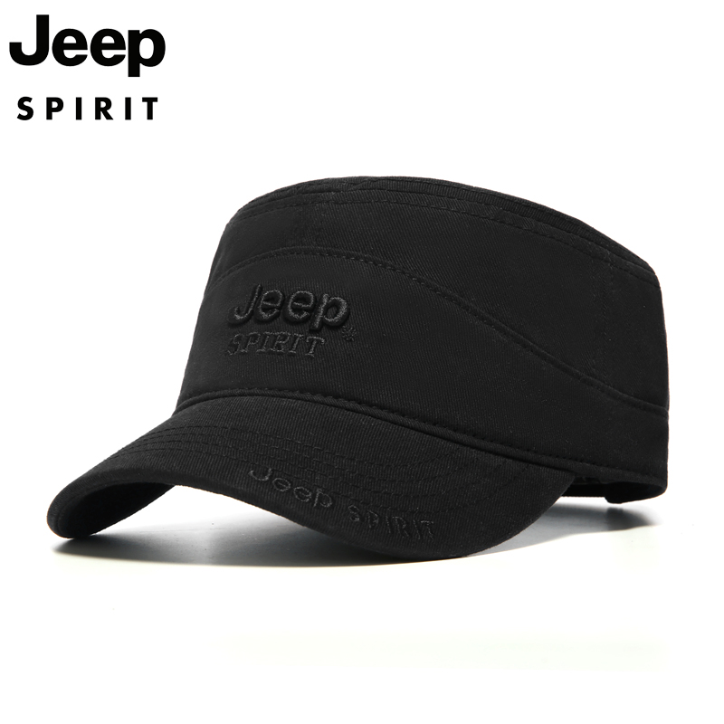 JEEP SPIRIT 吉普平顶帽男四季百搭休闲运动遮阳帽简约舒适鸭舌帽