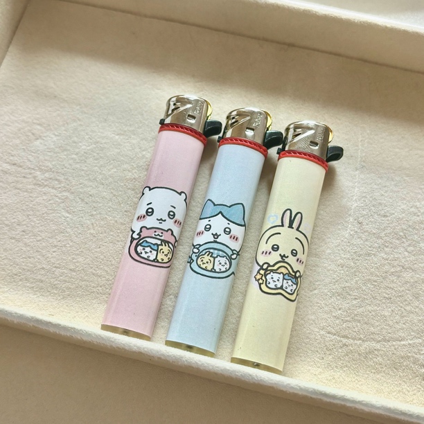 【细支chiikawa直拍】新款可爱砂轮明火打火机