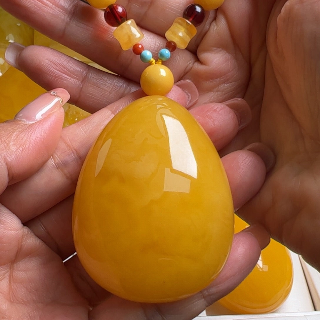 蜜蜡毛衣链未镶嵌无优化