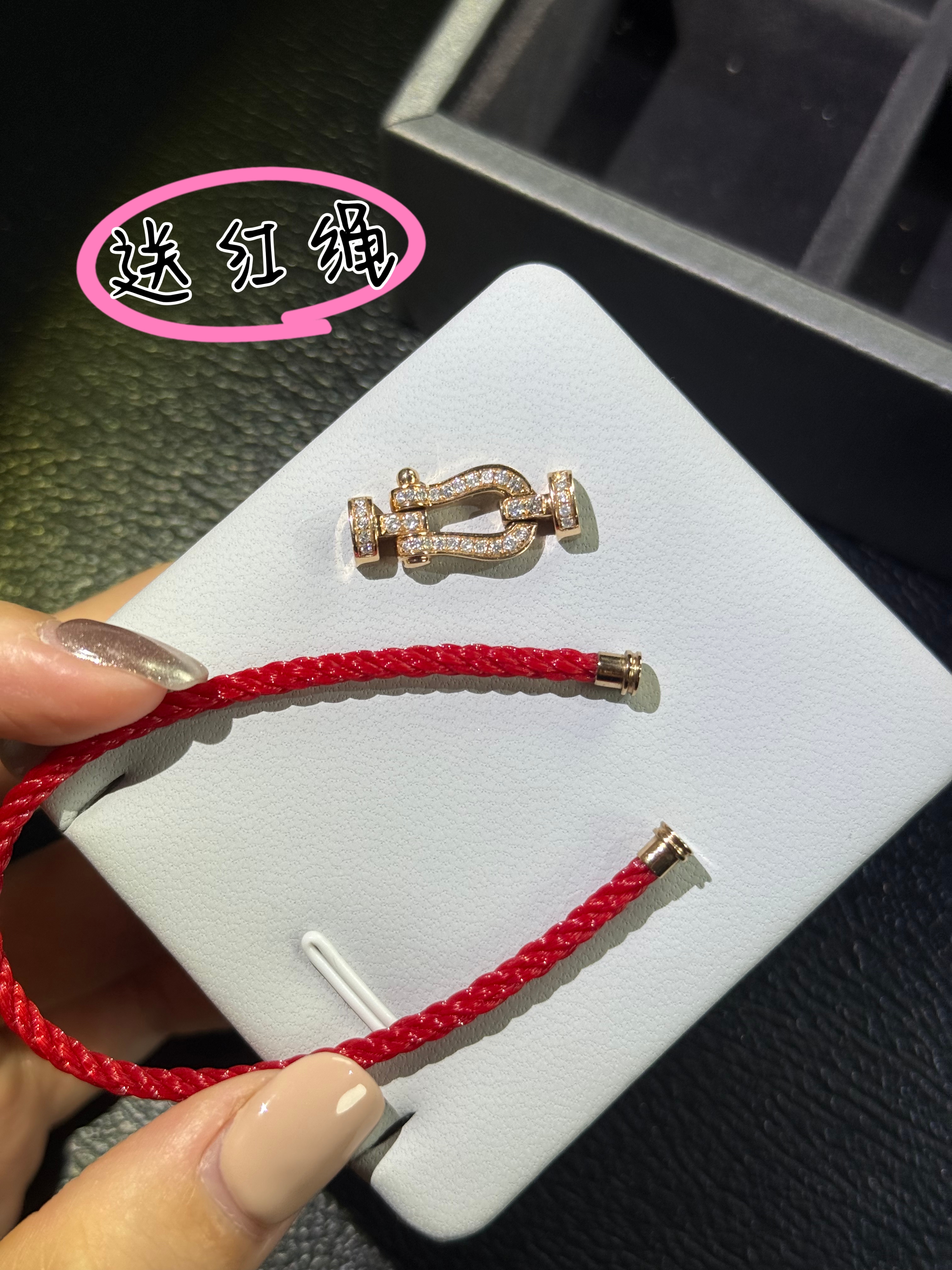 【N·5高定珠宝】18k 马蹄扣（赠送红绳)ZSSL0331