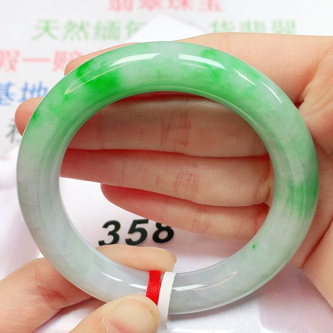 翡翠未镶嵌手镯翡翠手镯55圆