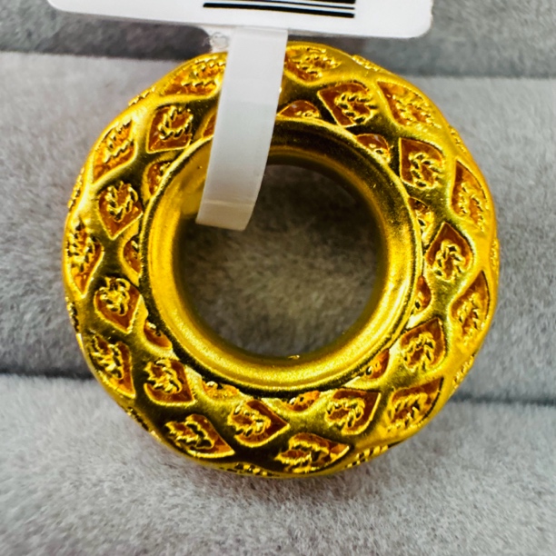 【北北专享】足金999饰品 花丝平安扣吊坠 1.27 GP