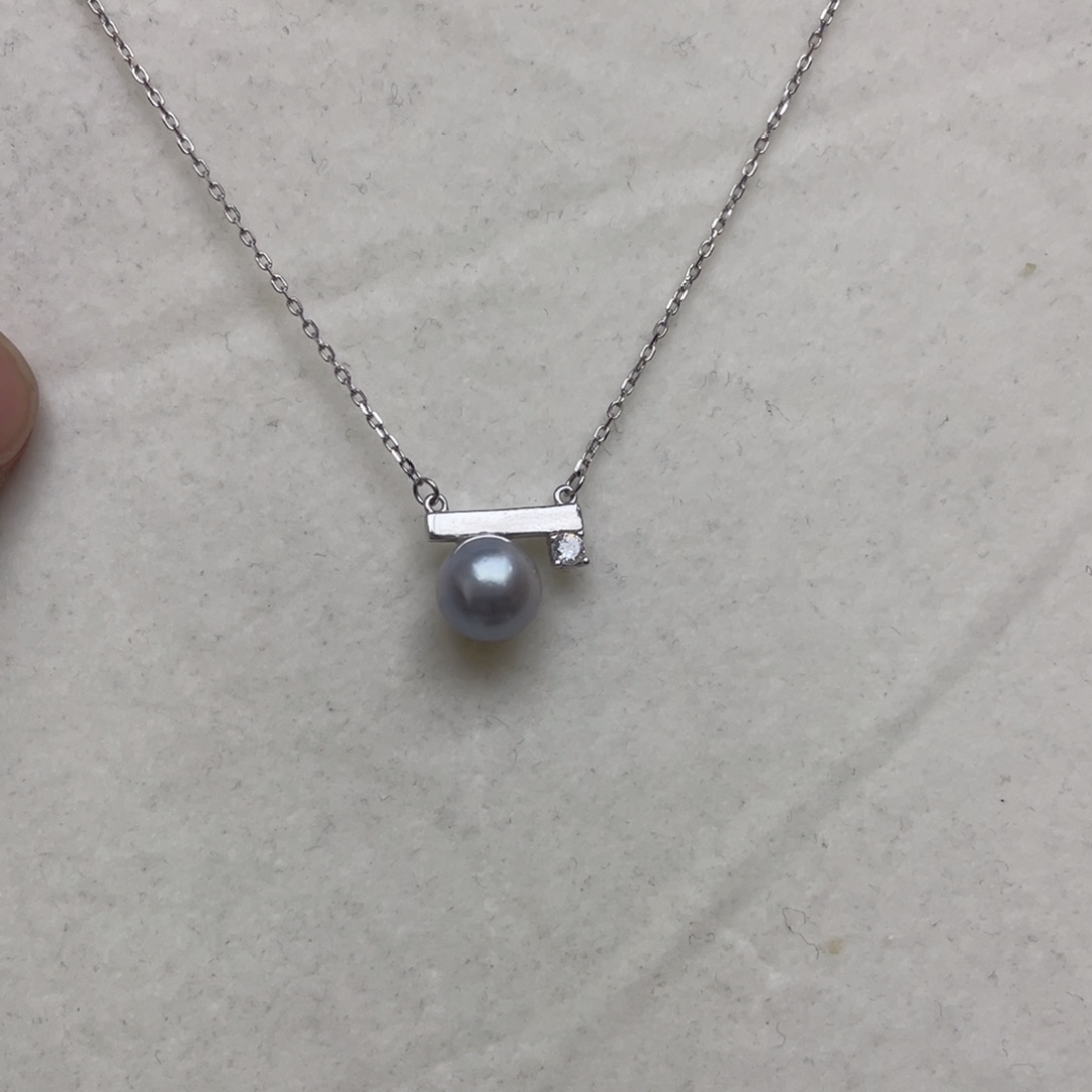 海水珍珠颈饰银S925镶嵌