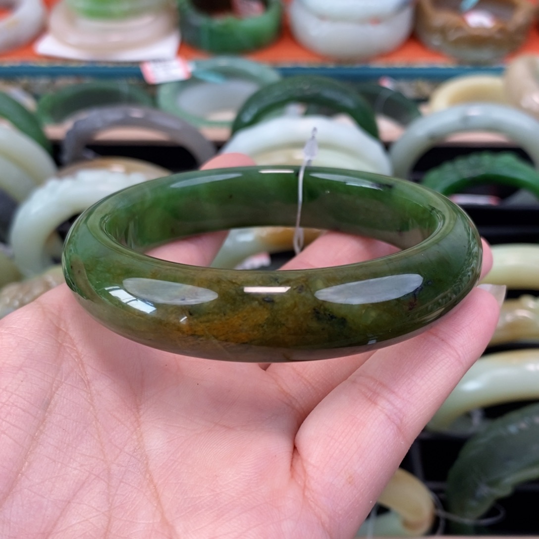 和田玉未镶嵌手镯61.3