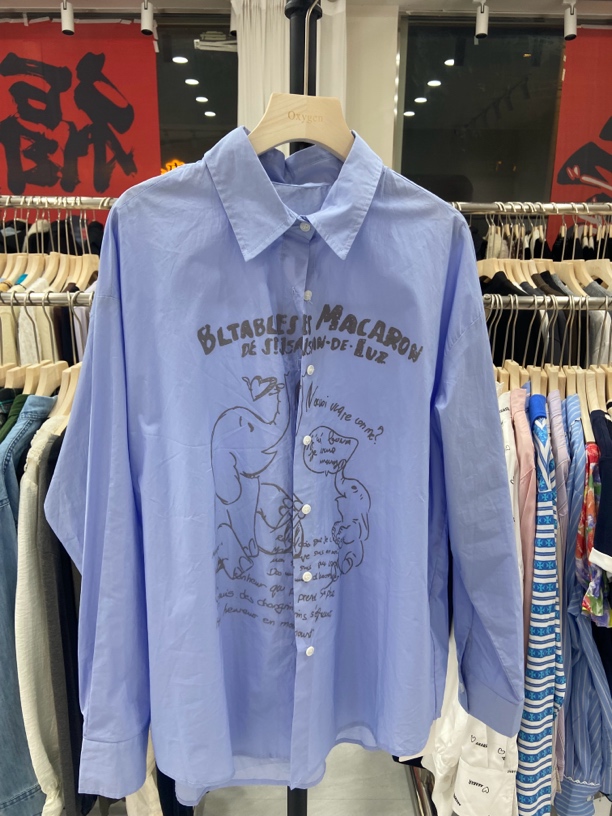 Baby蓝大象日系衬衣