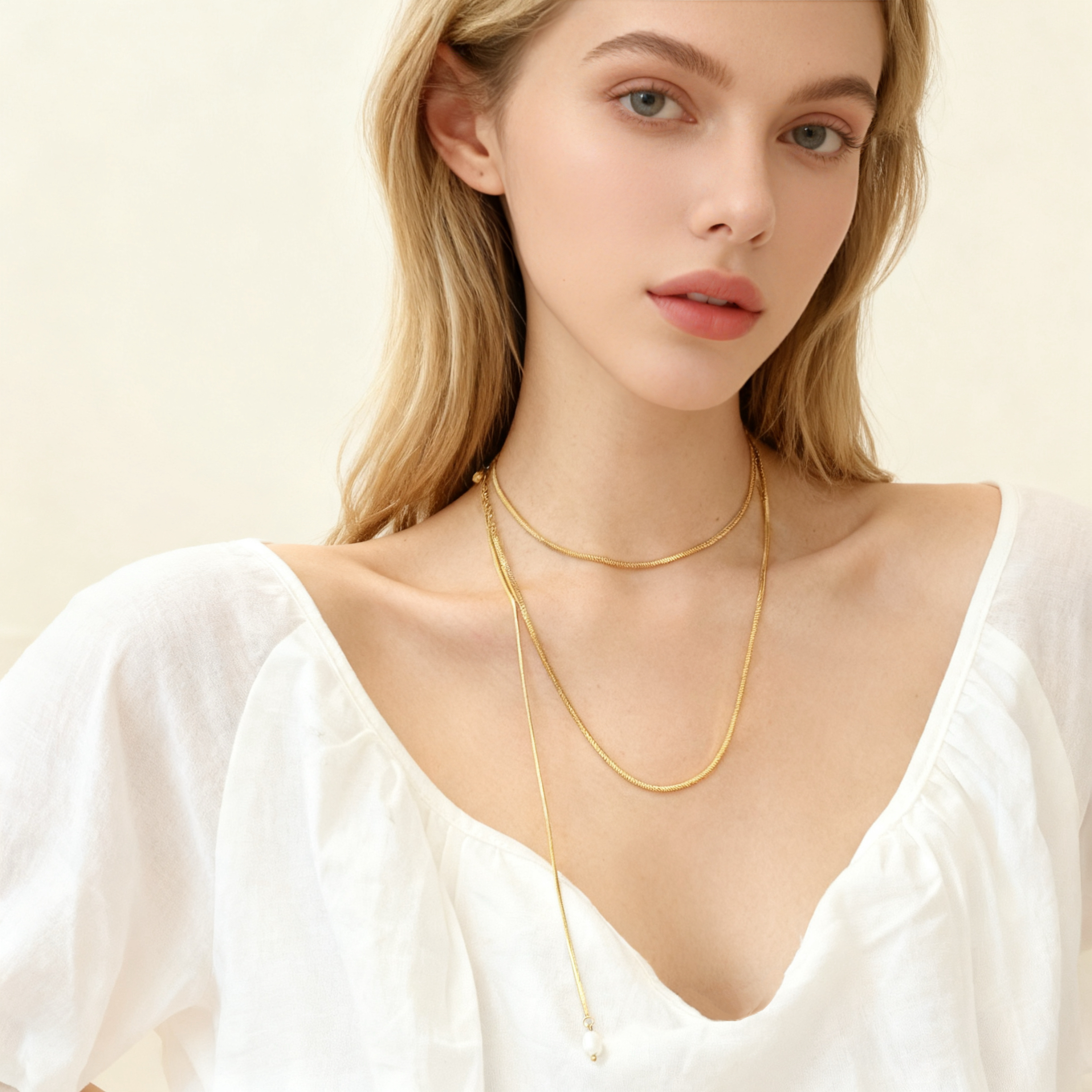 钛钢项链 加长蛇骨链毛衣链可叠戴高颜值毛衣链