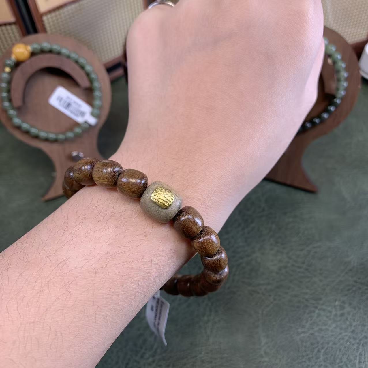 手作珠语集/MK363绿檀木老型珠单圈 1.0