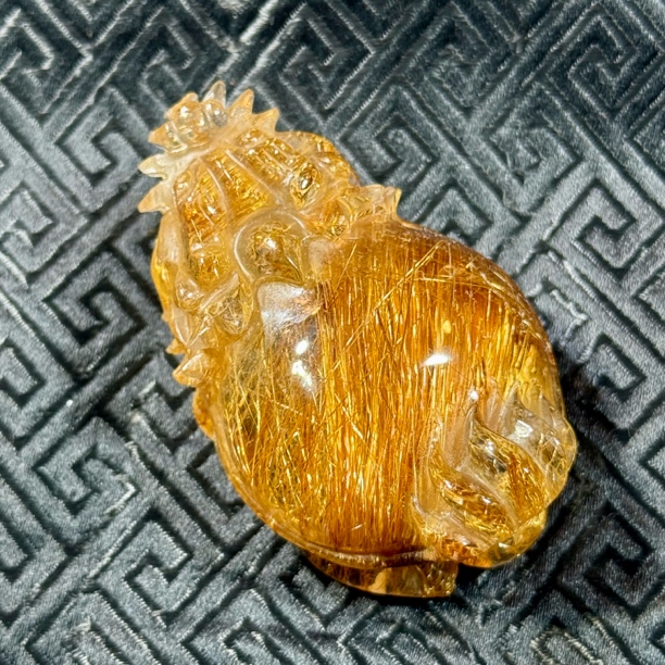 天然水晶铜发晶龙龟吊坠男女款项链时尚饰品铜顺发玄武吊坠情侣款