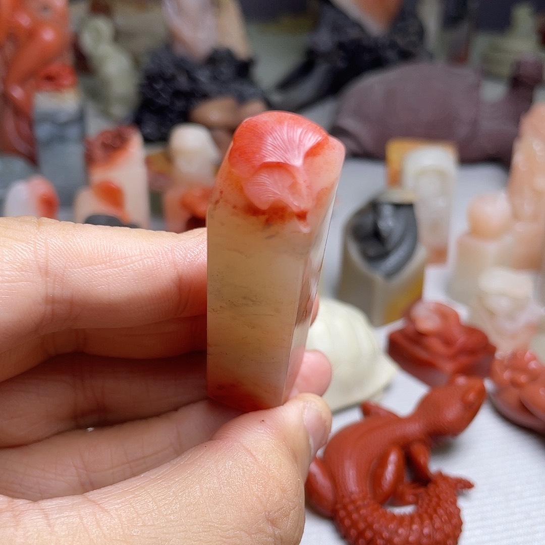 老挝石银杏叶印章