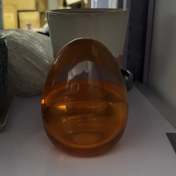 陶瓷老料琉璃蛋壳摆件