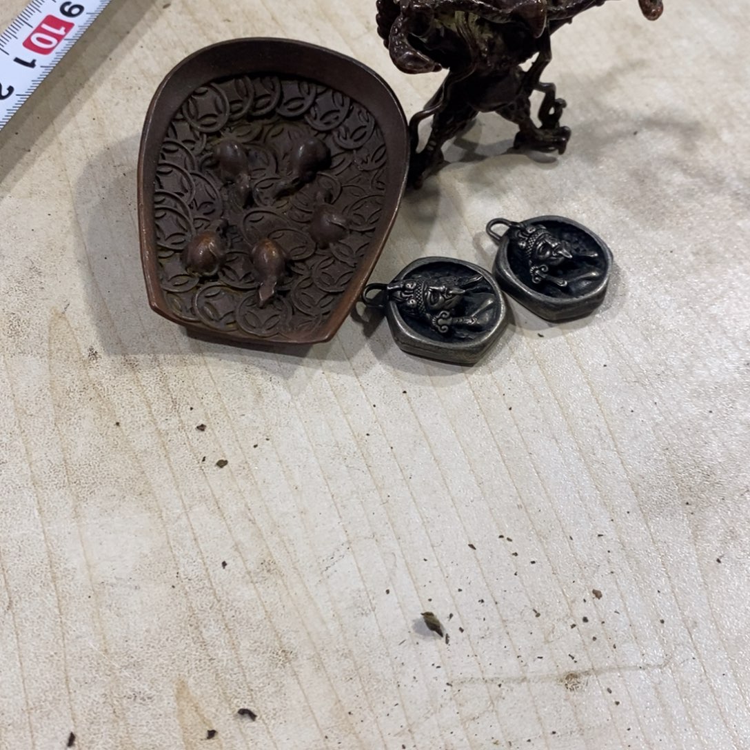 窝***趣铜制四个小铜料好看