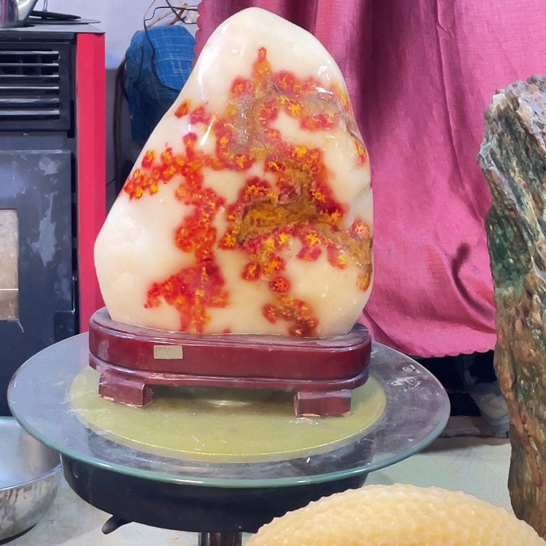 石材山东泰山红梅花石