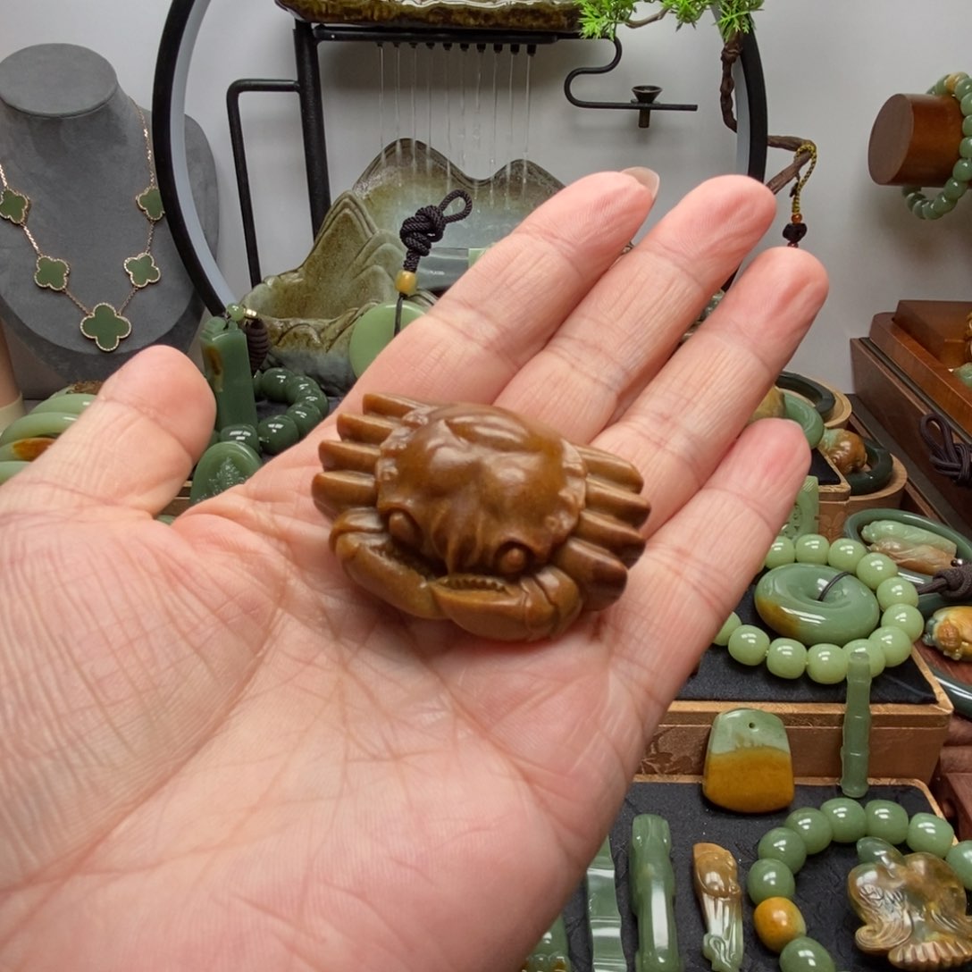 岫岩河磨玉（透闪石质玉）手把未镶嵌
